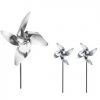 VIENTO Pinwheel - Traditional 4 Petal - 1 Medium + 2 Small Set Garden