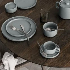 Dining Together PILAR Coffee Cups With Saucers, 7 Oz, Set Of 2