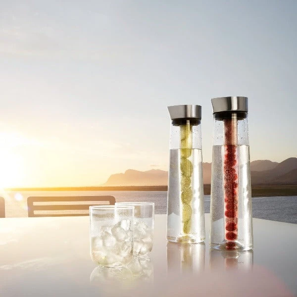 ACQUA Kitchen Water Carafe With Inner Cooling Cartridge 40 Oz 4 ACQUA Kitchen Water Carafe With Inner Cooling Cartridge 40 Oz