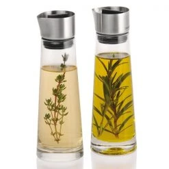 ALINJO Oil And Vinegar Serving Set With Stainless Steel Lid