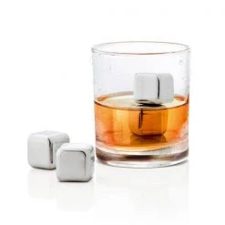 LOUNGE Kitchen Stainless Steel Ice Cubes - Set Of 4