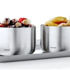 BASIC Stainless Steel Tray 13x22 + Snack Bowl - Small (x2) Set Kitchen