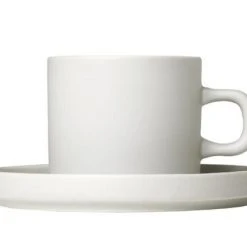 Dining Together PILAR Coffee Cups With Saucers, 7 Oz, Set Of 2