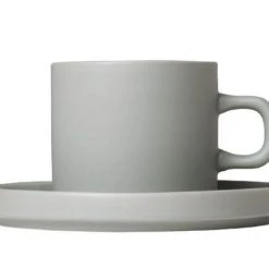 Dining Together PILAR Coffee Cups With Saucers, 7 Oz, Set Of 2