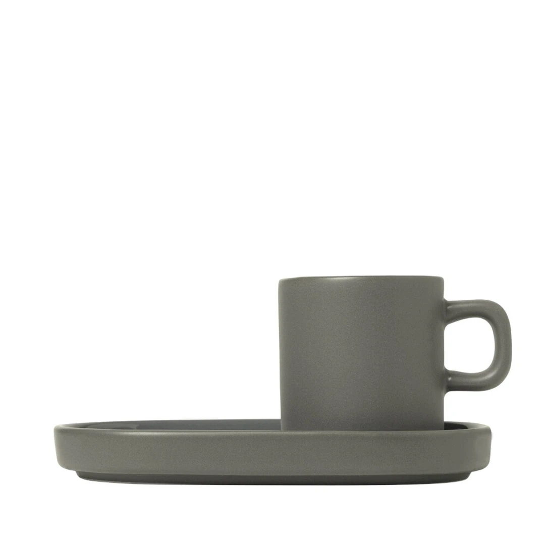 Endlessly Versatile, Small Space Friendly PILAR Espresso Cups With Trays, Set Of 2 4 Endlessly Versatile, Small Space Friendly PILAR Espresso Cups With Trays, Set Of 2