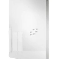 VELIO Glass Magnet Board W/Key Box - White Or Grey - 11.8 X 15.8 Inches The Clean Look Of All White