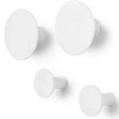 PONTO The Clean Look Of All White Wall Hooks - Set Of 4