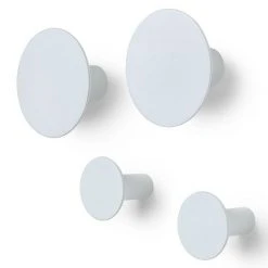 PONTO The Clean Look Of All White Wall Hooks - Set Of 4