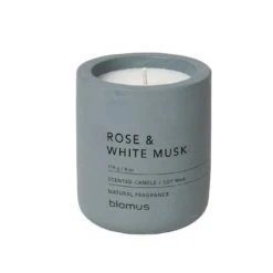 (FRAGA) The Clean Look Of All White Scented Candle In Concrete Container - Small