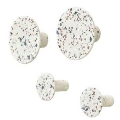 PONTO The Clean Look Of All White Wall Hooks - Set Of 4