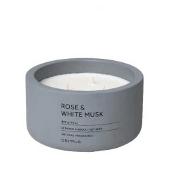 (FRAGA) Scented Candle In Concrete Container - 3 Wick