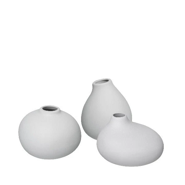 NONA Porcelain Mini Vases - Set Of 3 New Arrivals 3 NONA Porcelain Mini Vases - Set Of 3 New Arrivals