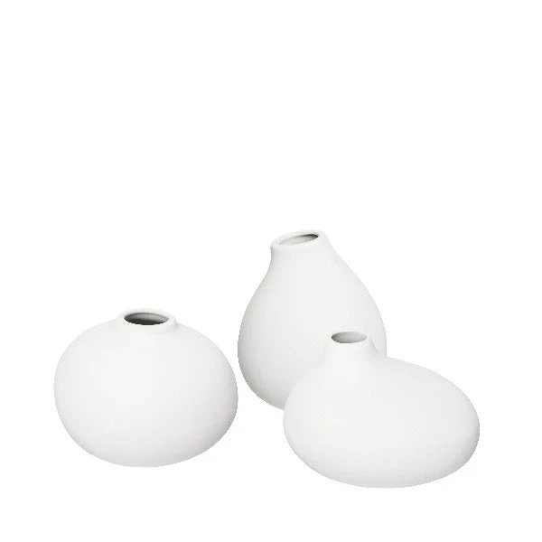 NONA Porcelain Mini Vases - Set Of 3 New Arrivals 5 NONA Porcelain Mini Vases - Set Of 3 New Arrivals
