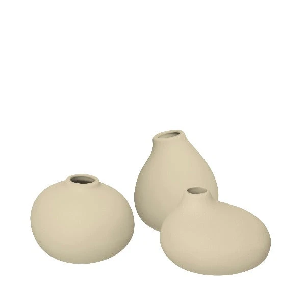 NONA Porcelain Mini Vases - Set Of 3 New Arrivals 6 NONA Porcelain Mini Vases - Set Of 3 New Arrivals