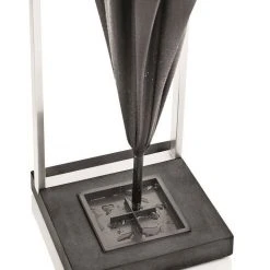 MENOTO Stainless Steel Umbrella Stand W/Polystone Base