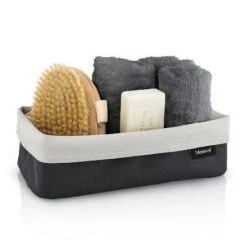 ARA Endlessly Versatile, Small Space Friendly Storage Basket Reversible Canvas Large