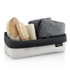 ARA Endlessly Versatile, Small Space Friendly Storage Basket Reversible Canvas Large