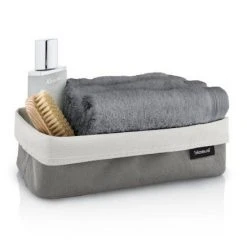 ARA Endlessly Versatile, Small Space Friendly Storage Basket Reversible Canvas Large