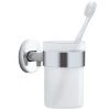AREO Wall Mounted Toothbrush Holder Frosted Glass Bath