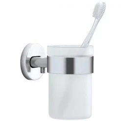 AREO Wall Mounted Toothbrush Holder Frosted Glass Bath