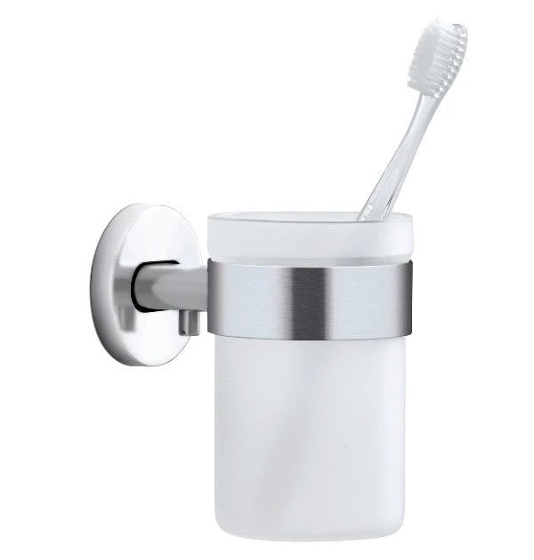 AREO Wall Mounted Toothbrush Holder Frosted Glass Bath 1 AREO Wall Mounted Toothbrush Holder Frosted Glass Bath