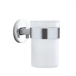 AREO Wall Mounted Toothbrush Holder Frosted Glass Bath