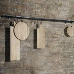 BORDA Kitchen Oak Cutting Board Round 8 Inch