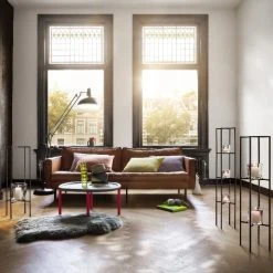 NERO Freestanding Sculpture Candle Holder, 2 Tier Home Decor