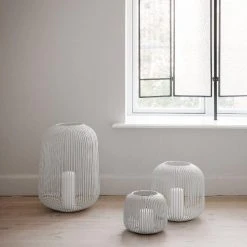 The Clean Look Of All White LITO Decorative Lantern XS 6 X 4