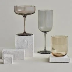 FUUM Champagne Saucer Glasses - 10 Ounce - Set Of 4 Dining Together